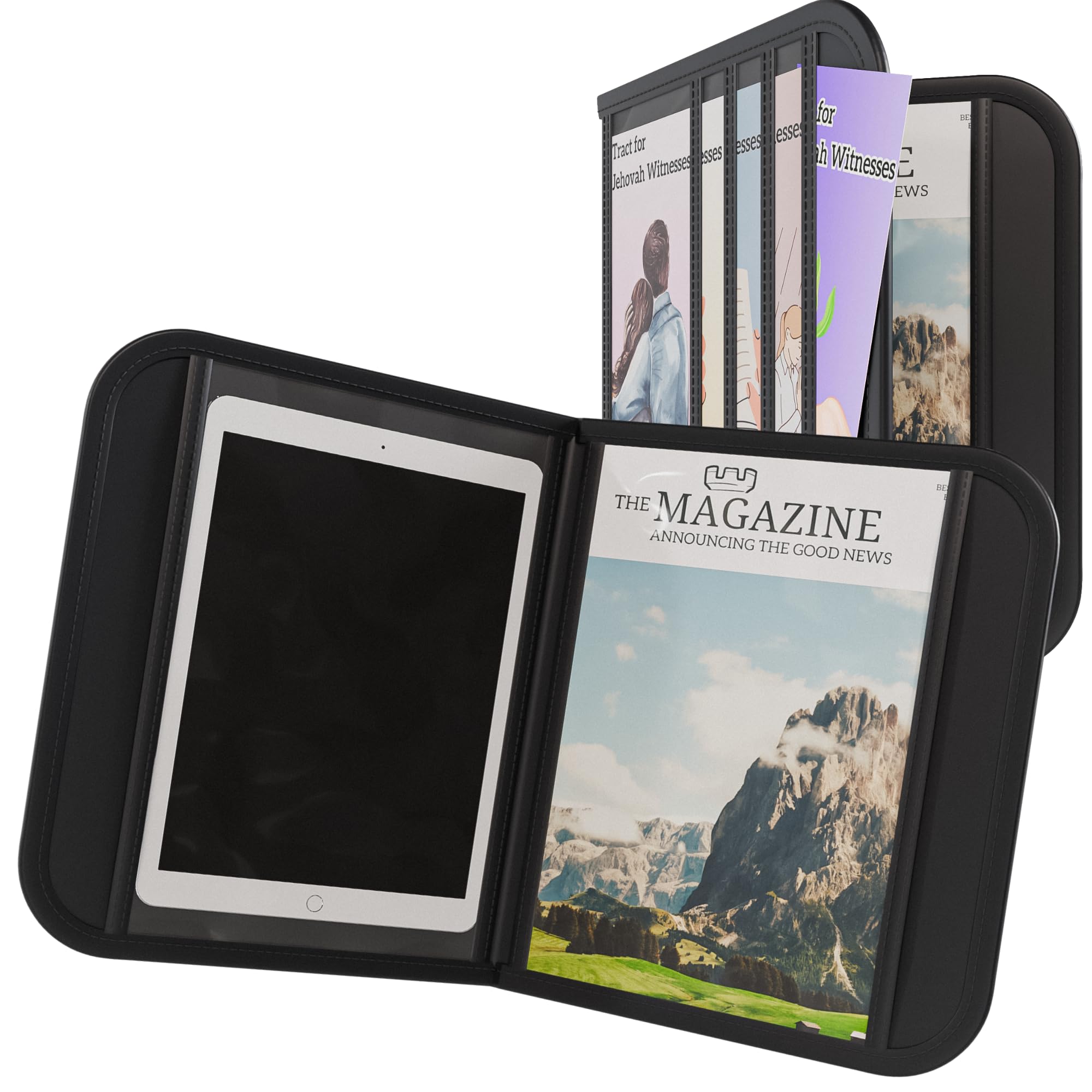 Slim Black Magazine and Tract Holder