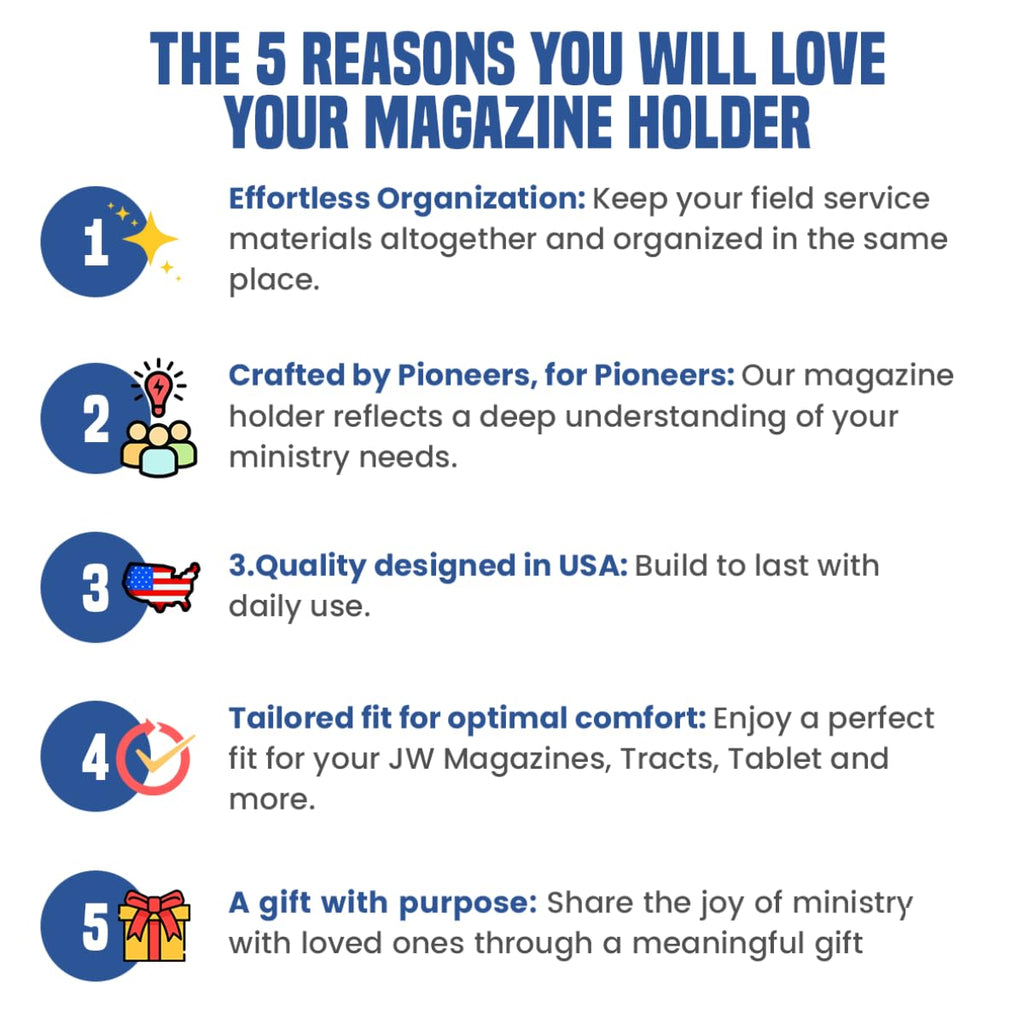 Magazine & Tract Holder w/ Shoulder Strap