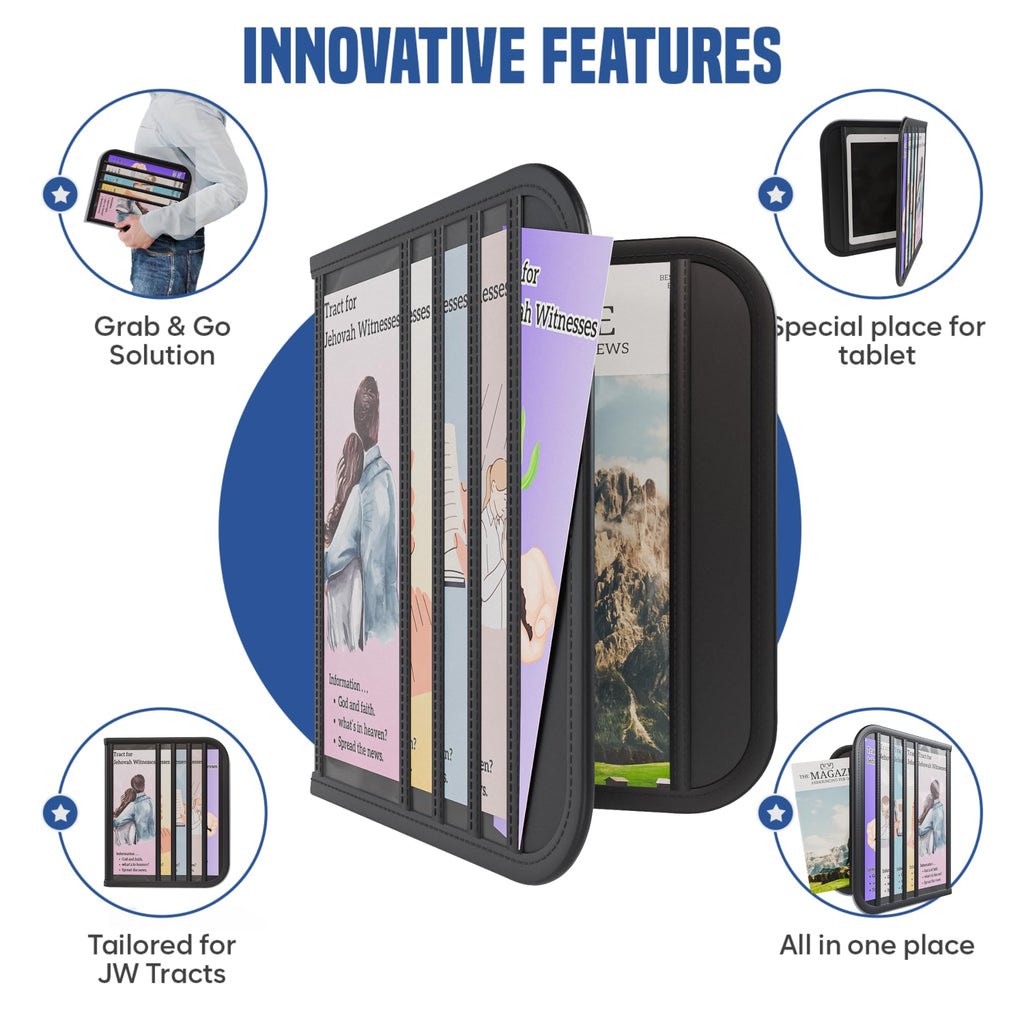 Slim Black Magazine and Tract Holder