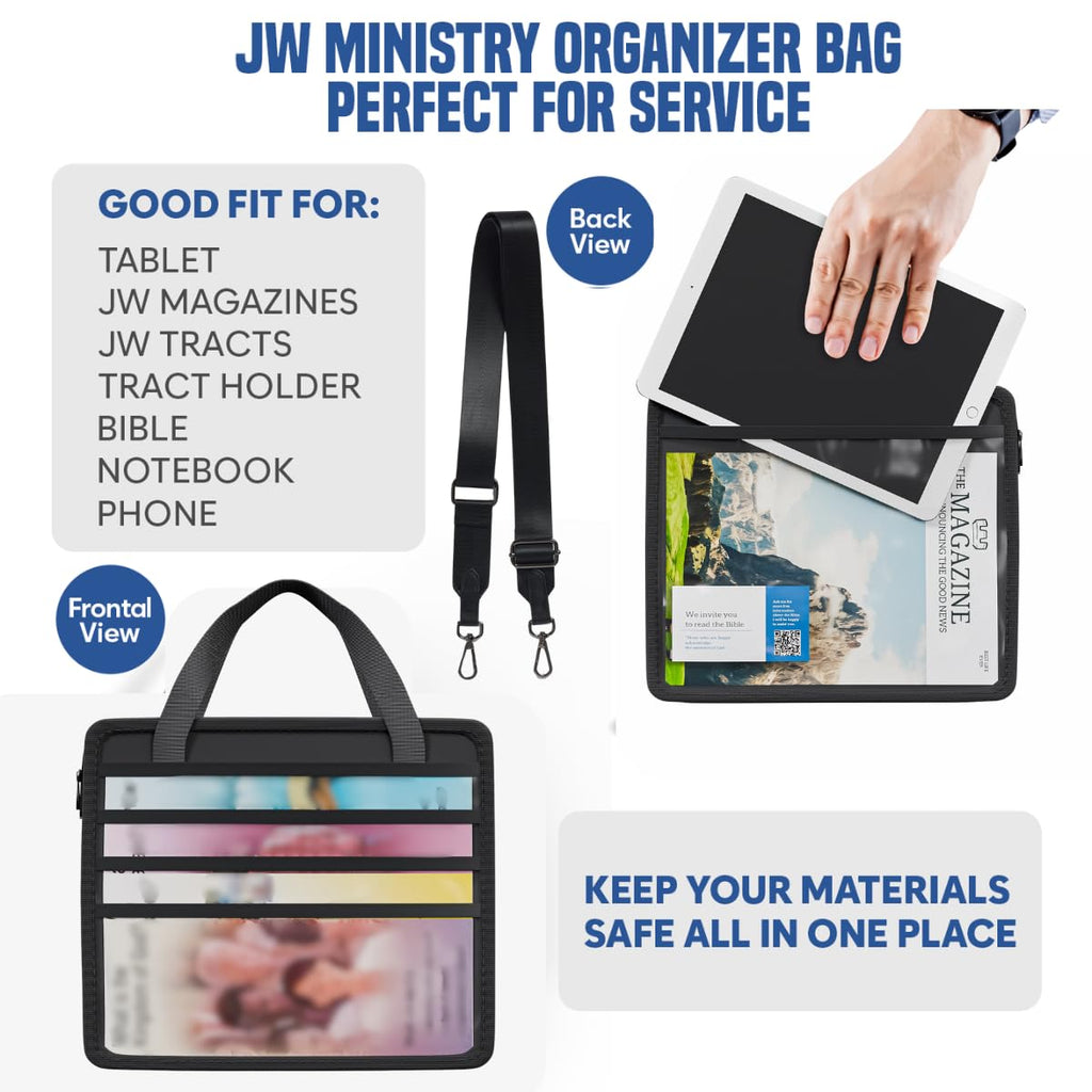 Magazine & Tract Holder w/ Shoulder Strap