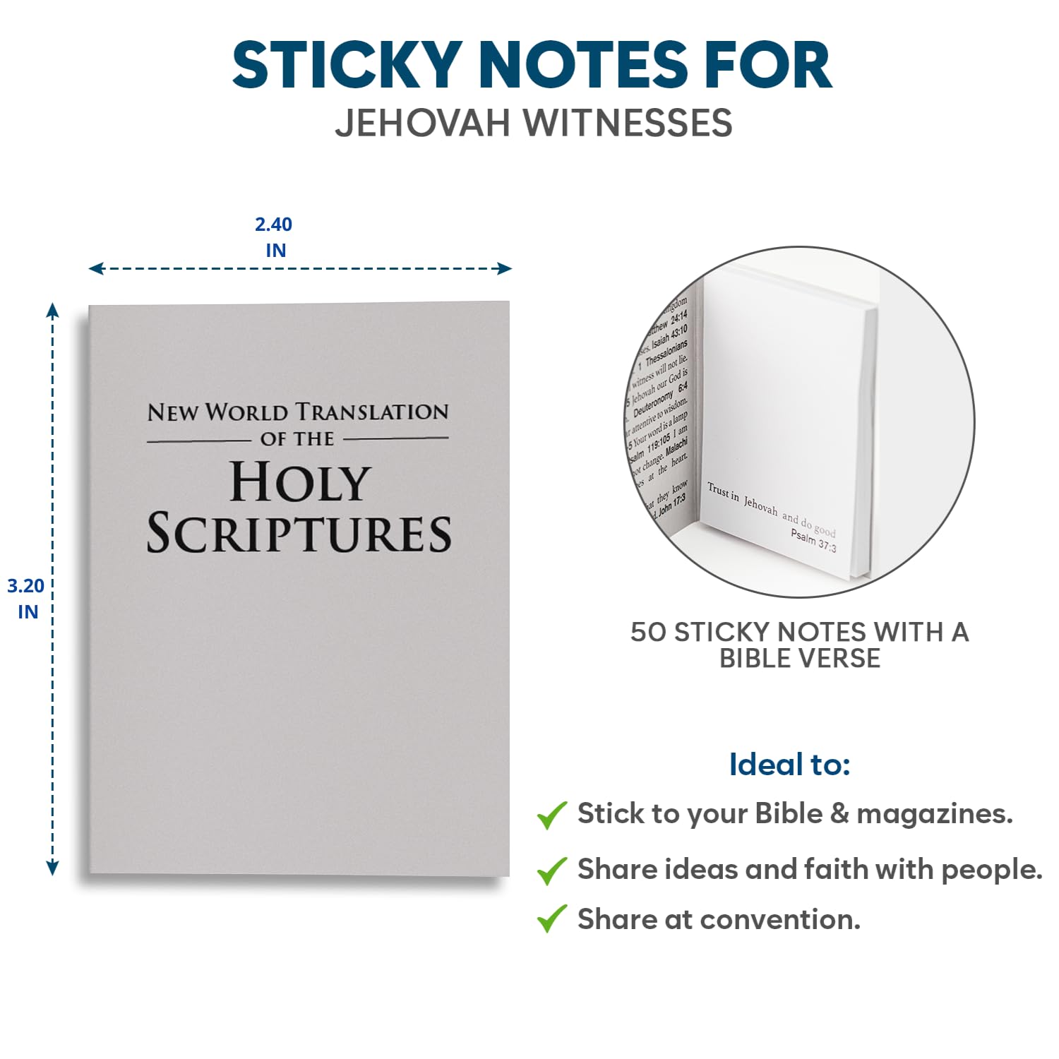 Portable Tract Holder - 50 house-to-house sheets included