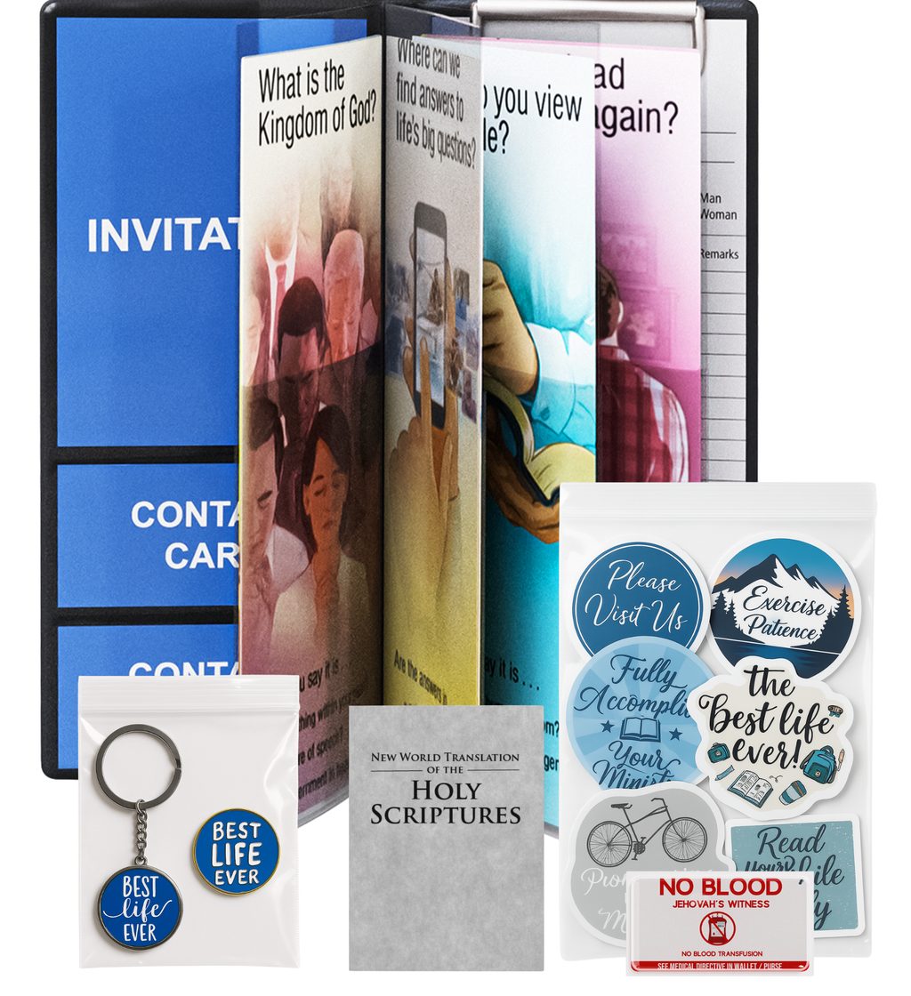 Portable Tract Holder - 50 house-to-house sheets included