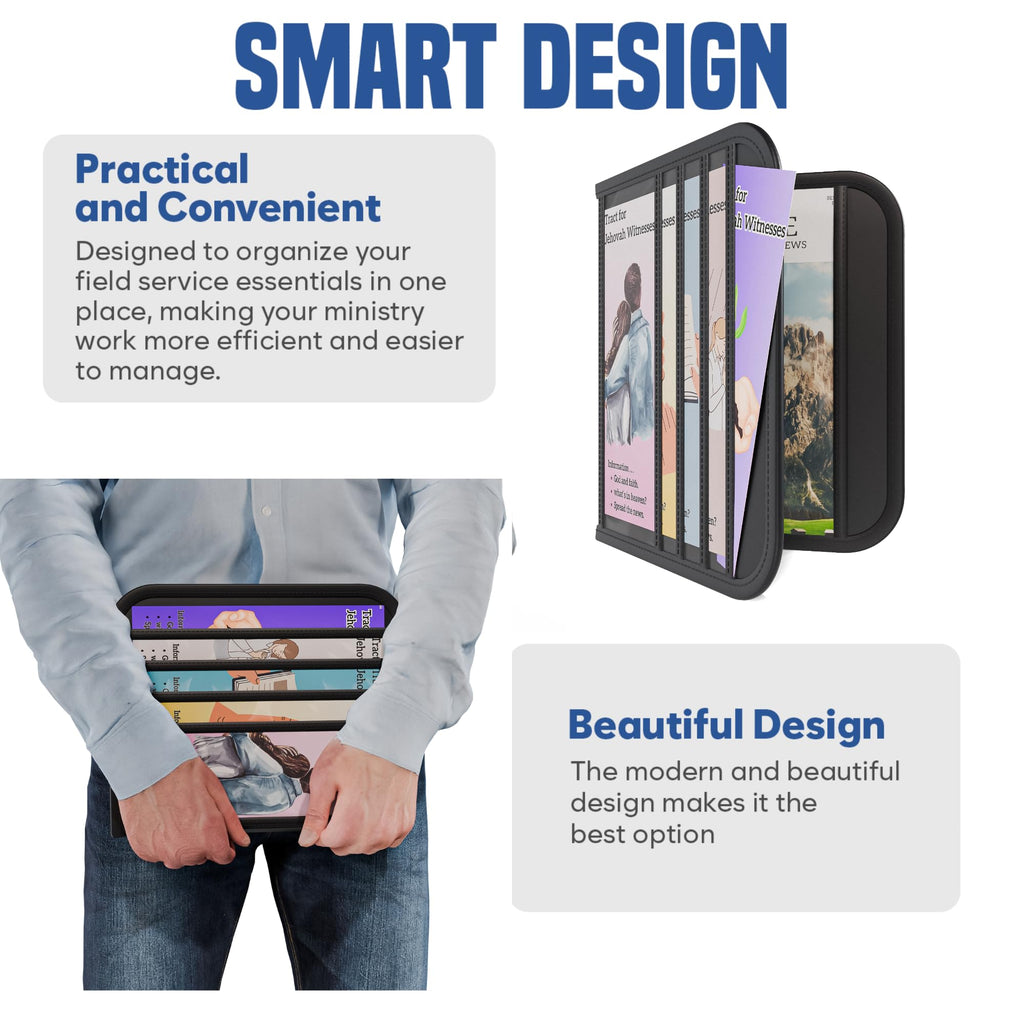 Slim Black Magazine and Tract Holder